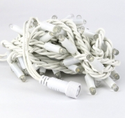 Imagine Șir luminos 100 LED-uri Albe 230V Interconectabil IP65 cu Cablu Alb 1,5M