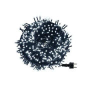Imagine Șir luminos 100 LED-uri Albe + FLASH 230V Interconectabil IP65 cu Cablu Verde 1,5M