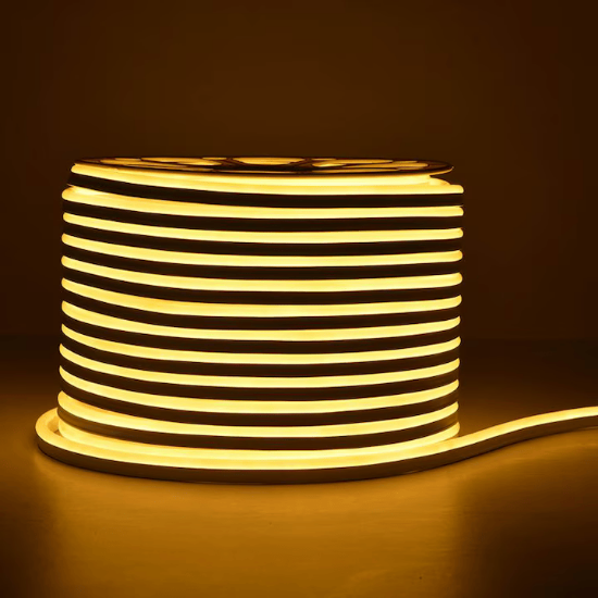 Imagine Furtun LED Neon Flex 220V, 8W/m, IP65, Galben