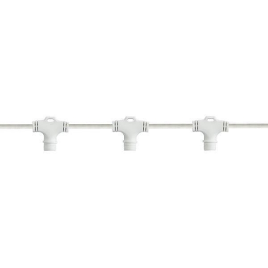 Imagine Cablu pentru perdea luminoasă, 10 conectori verticali, cablu din cauciuc alb, 1,1m, IP65 600-09772