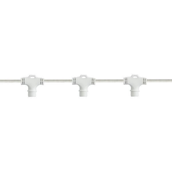 Imagine Cablu pentru perdea luminoasă, 20 conectori verticali, cablu din cauciuc alb  cu extensie, 2,1 m, IP65 600-09776