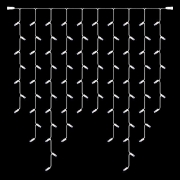 Imagine Ghirlandă 86 LED-uri de 5 mm lumina albă, cablu de cauciuc alb, IP65 (fără ștecher)