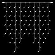 Imagine Ghirlandă 86 LED-uri de 5 mm lumină caldă, cablu de cauciuc alb, cu prelungitor, IP65 (fără ștecher)