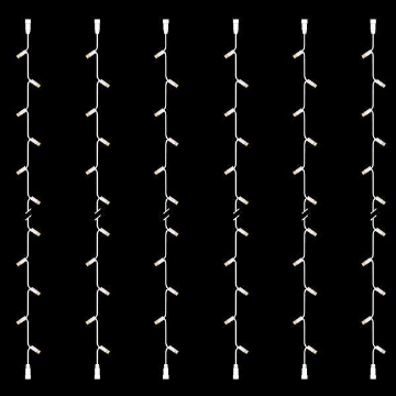Arată detalii pentru Șir luminos, 20 LED-uri alb-cald, cablu de cauciuc alb, 6 buc/set, cu 2 conectori, IP65  Imagine Șir luminos, 20 LED-uri alb-cald, cablu de cauciuc alb, 6 buc/set, cu 2 conectori, IP65