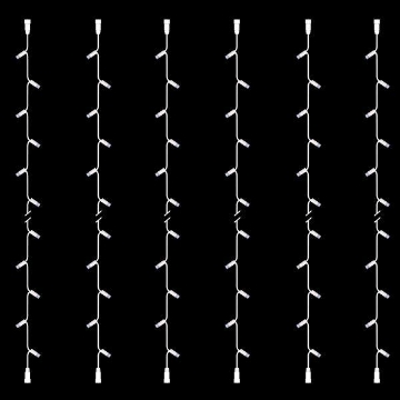 Arată detalii pentru Șir luminos, 30 LED-uri albe, cablu de cauciuc alb, 6 buc/set, cu 2 conectori, IP65  Imagine Șir luminos, 30 LED-uri albe, cablu de cauciuc alb, 6 buc/set, cu 2 conectori, IP65
