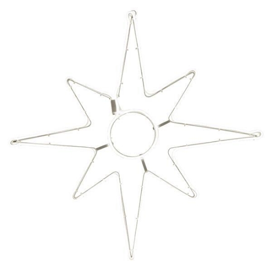 Imagine Steaua din Betleem, bandă luminoasă tip neon, 75 cm, cablu de alimentare 1 m, IP44 (fără ștecher) 600-09920