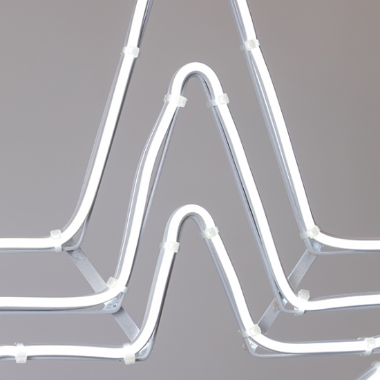 Imagine Stea triplă,  LED  neon 5 m, conexiune dublă, lumină albă, 60x60 cm, IP44