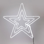 Imagine Stea triplă,  LED  neon 5 m, conexiune dublă, lumină albă, 60x60 cm, IP44
