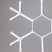 Imagine Fulg de nea,  LED  neon 5 m, conexiune dublă, lumină albă, 59x50 cm, IP44