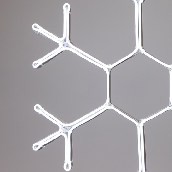 Imagine Fulg de nea,  LED  neon 5 m, conexiune dublă, lumină albă, 59x50 cm, IP44