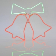 Imagine Clopoței LED neon 3m, conexiune dublă, roșu, IP44, 59x47 cm