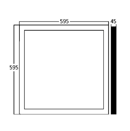Imagine Panou LED Aplicabil 50W 60x60 Alb 4200K