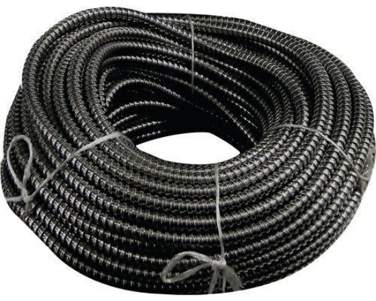 Imagine Tub spiralat 16mm metalic cu izolație PVC, 50m/sul