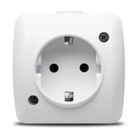 Imagine Priză simplă cu CP PT Alsu Alb