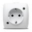 Imagine Priză simplă cu CP PT Alsu Alb