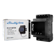 Imagine Shelly Pro 4PM Comutator Inteligent cu 4 Canale WiFi LAN Sina DIN Contor de Putere