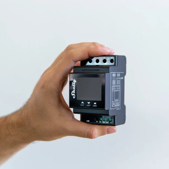 Imagine Shelly Pro 4PM Comutator Inteligent cu 4 Canale WiFi LAN Sina DIN Contor de Putere