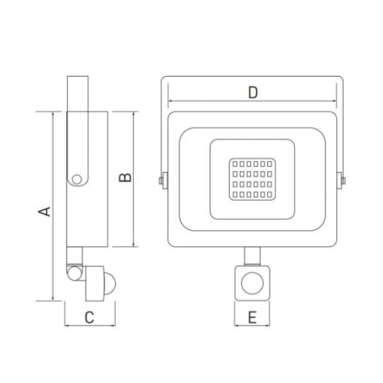 Imagine Proiector LED iNEXT cu senzor de mișcare 30W GTV