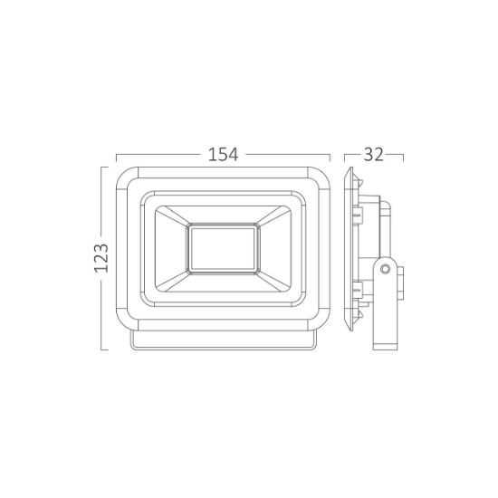 Imagine Proiector LED SF 30W SMD 2550LM 6500K IP65 Negru  BR-BT60-33031