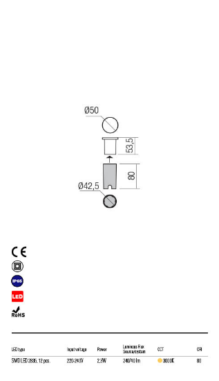 Imagine Redo XPI Incas LED SMD 3W IP65 SW 3000K