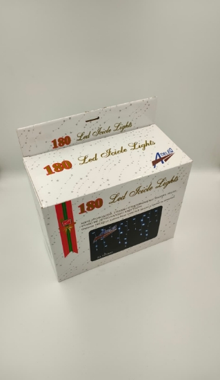 Imagine Ghirlandă extensibilă exterior , 180 LED, Roșu, cablu alb, 5 x 0.7m  30-191802