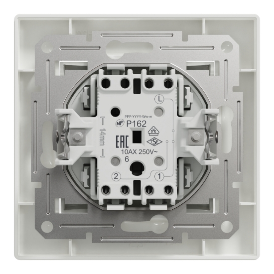 Imagine Întrerupător cap scară simplu Schneider Electric Asfora, incastrat, alb