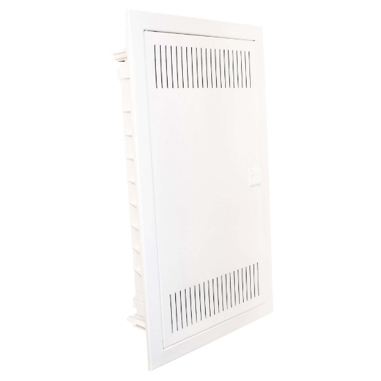 Imagine Tablou de distribuție 24 module Noark cu ușă albă din tablă plată încastrată 2 rânduri KLV PMF-MM 24