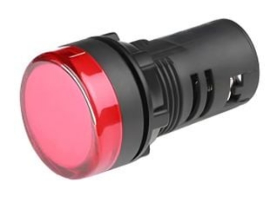 Imagine Lampă de semnalizare LED roșie 220V Ø22mm