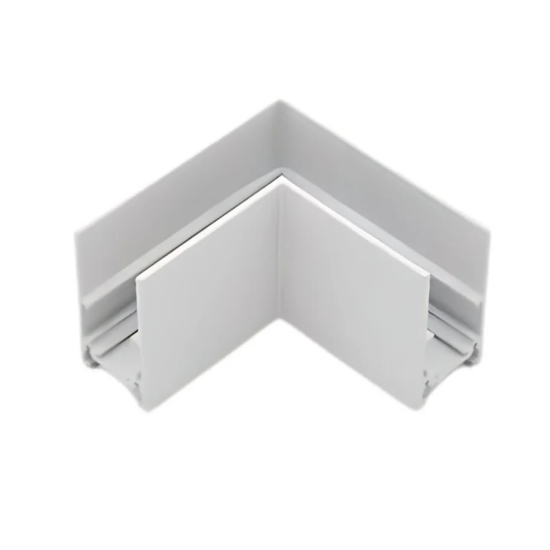 Imagine Conector de colț 90° aplicat și suspendat pentru șină magnetică, alb