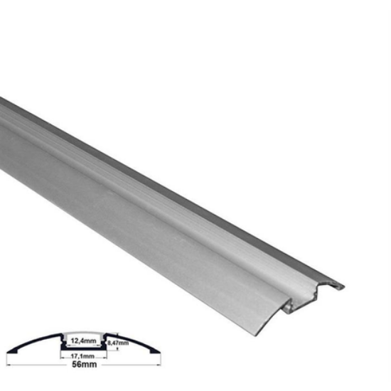 Imagine Profil aluminiu oval  pentru benzi LED - Argintiu 05-30-0520