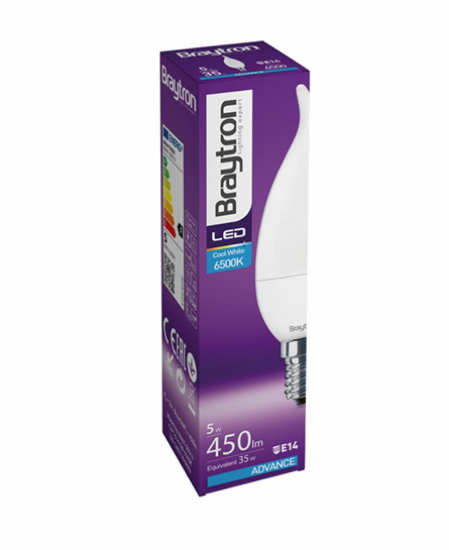 Imagine Bec LED 5W C37 PLS 6500K E14 380LM Lumânare