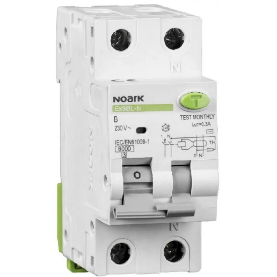 Imagine Întrerupător diferențial 1P+N 30mA 20A Ex9CBL-N 1PN 107631