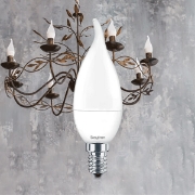 Imagine Bec LED 5W tip lumanare C37 E14 3000K lumina calda 380 lm