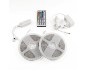 Imagine Bandă LED AVIDE 12V 22W RGB 2x5m cu control muzical și telecomandă