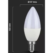 Imagine Bec LED V-TAC Lumanare E14 7W Lumina Rece