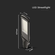 Imagine Corp de iluminat stradal LED 100W negru 6500K