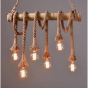Imagine Lustră Rustică cu 6 Socluri E27