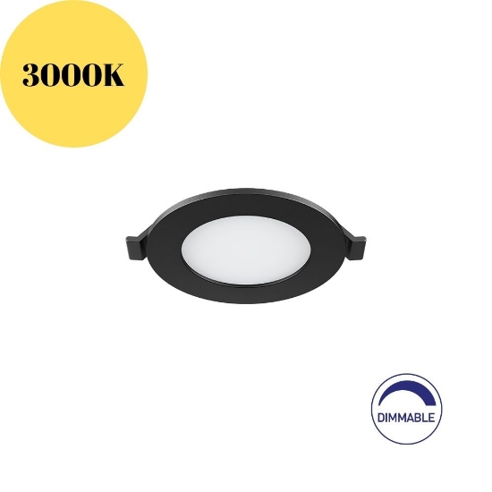 Imagine SPOT DREPTUNG 4W 120° ÎNCASTRAT CU LED 230V IP66 - CCT 3000K-4000K-6000K - NEGRU 3-90051