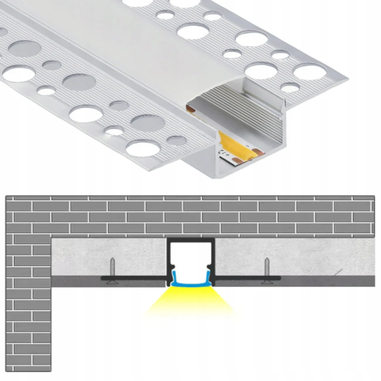 Imagine Dispersor LED Rigips GTV AD-LP-6507 2M Policarbonat Mat