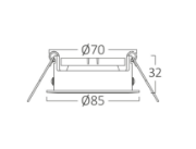 Imagine Carcasă negru/auriu rotundă pentru GU10 Beta-RR