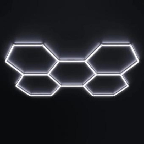 Imagine Tavan LED Honeycomb Set 5 Hexagoane 2347x1641 mm 200W (I639)