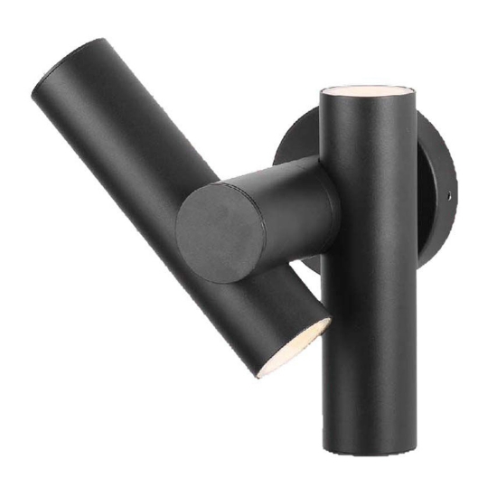 Imagine CORP ILUMINAT LED 2 CAI 6W 600LM 3000K IP44 - NEGRU SKU-10473