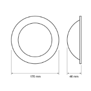 Imagine Lampa LED încastrabilă rotundă 20W 4200K lumină neutră