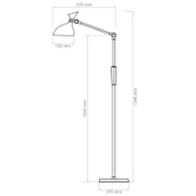 Imagine Lampă de podea LED 12W+3W Rebel KOM1025