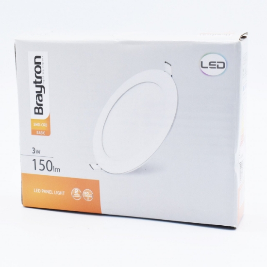 Imagine Spot LED rotund încastrat 3W 150lm 4200K IP20 Ø85mm alb Braytron