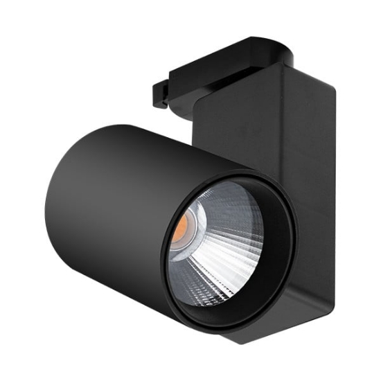 Imagine Spot LED pe șină, 30W, lumină caldă (3000K), 2600 lm, negru, Braytron Plus BD30-00301