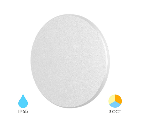 Imagine Corp LED PALERMO 10W-3in1 IP65 D180mm Alb