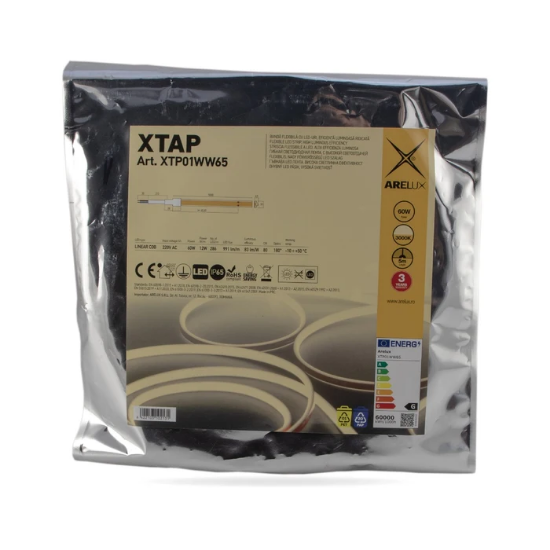 Imagine Bandă LED LINEAR COB 12W/m 3000K ARELUX XTAP 220V rola 5ml arelux