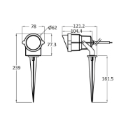 Imagine Spot LED pentru grădină 9W 230V 3000K IP65 Negru BR-BT25-00102