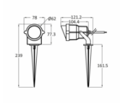 Imagine Spot LED pentru grădină 9W 220V 6400K IP65 Negru